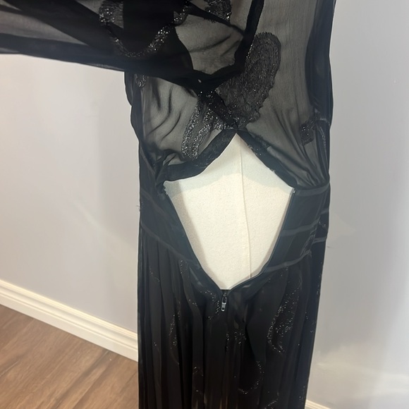 Albert Nipon Boutique Vintage Sheer Black Dress - Picture 11 of 17
